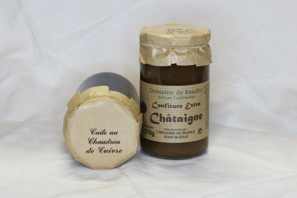 Confiture Extra Châtaigne 370gr Confiture Artisanale "Domaine de Baudry" Artisan confiturier