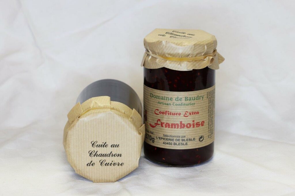 Confiture Extra Framboise 370gr Confiture Artisanale "Domaine de Baudry" Artisan confiturier