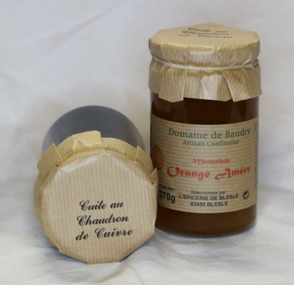 Marmelade Orange Amère370gr Confiture Artisanale "Domaine de Baudry" Artisan confiturier