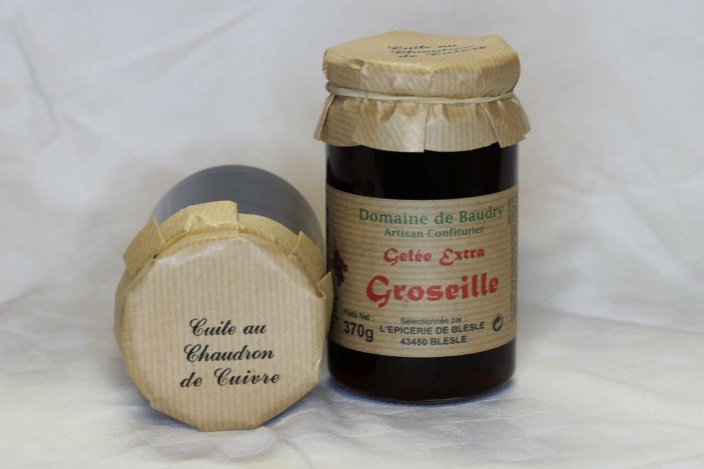 Gelée Extra de Groseille 370gr Confiture Artisanale "Domaine de Baudry" Artisan confiturier