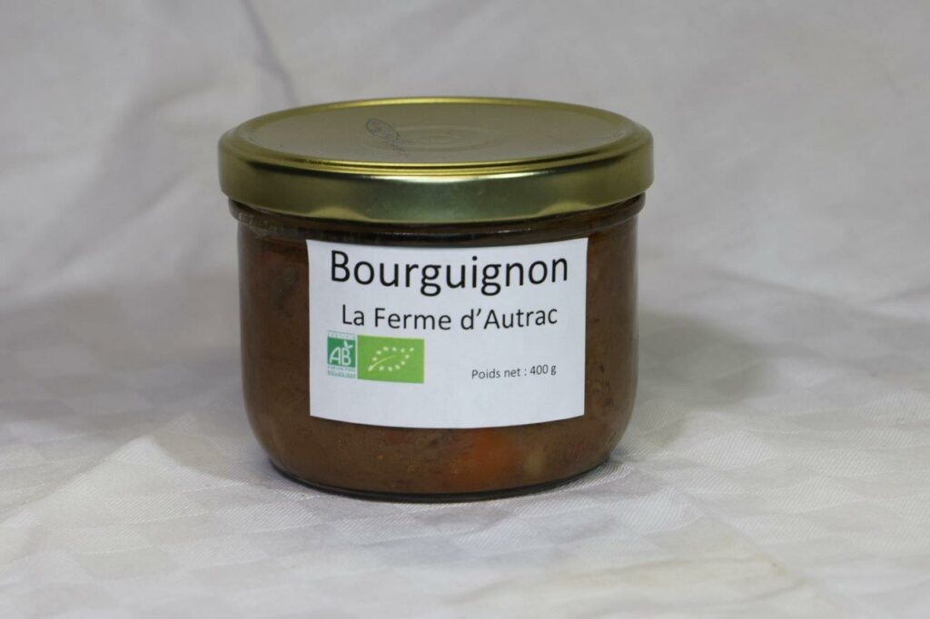 Bœuf Bourguignon Bio 480gr "la Ferme d'Autrac"