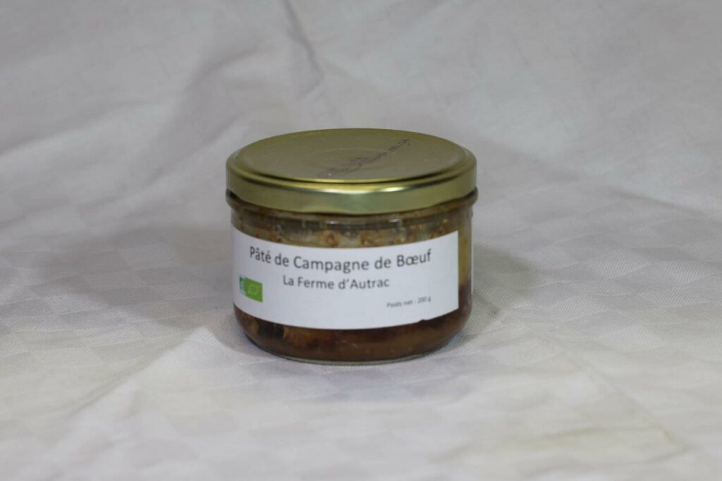 Pâté de Campagne de Bœuf Bio 200gr "la Ferme d'Autrac"
