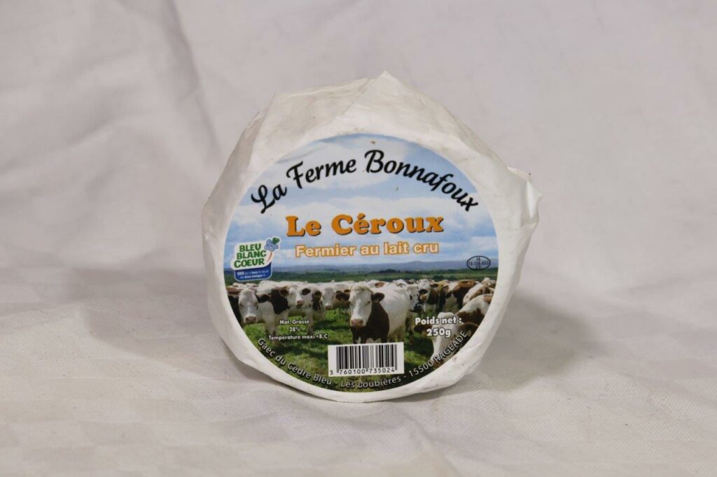 Céroux Fromage Fermier au lait cru entier 250gr "Ferme du Cèdre Bleu"
